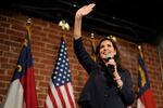 Republican presidential candidate former U.N. Ambassador Nikki Haley speaks during a campaign event on March 1 in Charlotte, N.C.