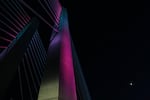 On Monday, June 22, 2015, Trimet conducted a test of the aesthetic lighting system on the Tilikum Crossing. In total, there are 178 LED lights that make up the display.