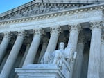 The statue Guardian or Authority of Law sits above the west front plaza of the U.S. Supreme Court on June 7, 2024 in Washington, D.C. Among the rulings the court is expected to issue by the end of June are cases about access to abortion pills dispensed by mail, gun restrictions the power of regulatory agencies and former President Donald Trump’s bid to avoid criminal charges for trying to overturn his 2020 election defeat. 