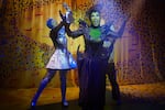 The Wicked Witch ‘Adelphaba’ (played by Gigi Zahir) on stage at the Pleasance Theatre in North London