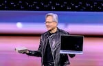 Nvidia CEO Jensen Huang introduces new products during a keynote session at the SAP Center in San Jose, Calif. on March 18, 2025.