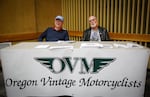 Rick Campbell and Jeff Marsh at the One Motorcycle Show in Portland, Ore.