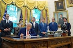 President Donald Trump signed an executive order to launch the new program as nuclear executives looked on.