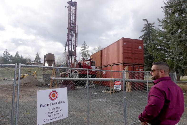 City of Redmond Public Works Operations Manager Josh Wedding views the site of a newly constructed well in February 2024 that he believes will meet the city's water demand through 2040. After that, the city's water supply is on uncertain ground with state regulators.