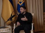 Ukrainian President Volodymyr Zelenskyy speaks with NPR in Kyiv, Ukraine, on Tuesday.