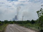 Smoke is seen on the horizon in Kharkiv region, Ukraine, on May 29.