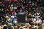 Presidential candidate Bernie Sanders drew thousands to Portland's Moda Center for a campaign rally on March 25, 2016.