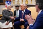 President Trump and Indian Prime Minister Narendra Modi meet in the Oval Office at the White House on February 13.