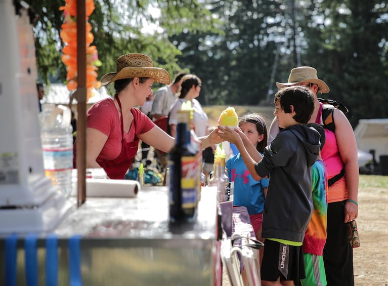 Numerous food carts provided a great break from the heat for families at the festival.
