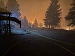 The Akawa Butte Fire, pictured on July 21, 2026.