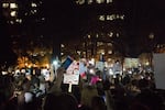 A third night of protests took place in Portland on Nov. 10, 2016, as crowds demonstrated against the election of Donald Trump as well as other issues.