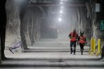 Employees of the Codelco's Chuquicamata copper mine work in Calama in Chile's Antofagasta province, on April 11, 2023.