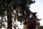 Kenny Adams implores a small crowd gathered for a healing circle in Bend, Ore., Tuesday, April 20, 2021, to stay engaged in social justice movements following the conviction of former police officer Derek Chauvin for murdering George Floyd. "This is where the real work starts now," Adams said.