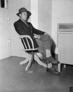 Robert Folkes, wearing a Zoot suit, is pictured in the Linn County, Albany, Ore., jail, immediately after hearing formal charges of murder of 21-year-old Navy bride, Martha Virginia James, Feb. 3, 1943. Miss James was found murdered in her berth on a train while traveling from Seattle to San Diego. Folkes has pleaded innocent. (AP Photo/Paul Wagner)