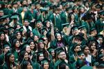 Salem-Keizer Public Schools students from the Class of 2023 celebrate at a graduation ceremony. This class was just starting high school when the COVID-19 pandemic first hit.