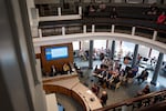 Attendees speak during a city council meeting at Portland City Hall in Portland, Ore., on July 8, 2026.