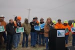 Tiffany Wilkins, eastern Oregon representative of the Local 701 chapter of the International Union of Operating Engineers and a resident of Arlington said every wind and solar project in Gilliam County has been built with union labor. Wilkins was joined by members of other construction industry unions at a news conference on Jan. 21, 2026 to launch the Climate Jobs Oregon coalition.