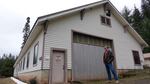 Teacher Chris Mathas stands by the shuttered Butte Falls hatchery in rural southern Oregon.