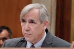 FILE - Sen. Jeff Merkley, D-Ore., questions Environmental Protection Agency Administrator Michael Regan, during the Senate Appropriations Subcommittee on Interior, Environment, and Related Agencies hearing, Wednesday, May 3, 2023, on Capitol Hill in Washington. Merkley is one of the dozens of U.S. congresspeople calling for cease-fire in Gaza.