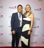 Chef Vince Nguyen and his wife, Mallory, pose during the James Beard Awards on June 5, 2023, in Chicago. Nguyen owns Berlu in Portland and won Best Chef: Northwest & Pacific.