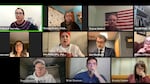 Eleven people in individual screens meet together on Zoom.