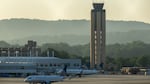 The air traffic control tower at Birmingham-Shuttlesworth International Airport in Birmingham, Ala. on June 21, 2025. Following a spate of technical outages and staffing shortages, the Trump administration is focusing on reforming the air traffic control system, including the possibility of privatization.