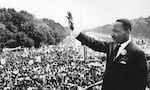 Civil rights leader Martin Luther King Jr. addresses the crowd at the Lincoln Memorial in Washington, D.C., where he gave his "I Have a Dream" speech on Aug. 28, 1963, as part of the March on Washington.