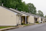 The Laverty Lane public housing apartment complex is seen in Bridgeville, Delaware on Wednesday, May 14, 2025. (Wesley Lapointe/ for NPR)