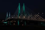 On Monday, June 22, 2015, Trimet conducted a test of the aesthetic lighting system on the Tilikum Crossing. In total, there are 178 LED lights that make up the display.
