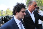 Former FTX CEO Sam Bankman-Fried arrives for a bail hearing at Manhattan Federal Court in New York City on Aug. 11, 2023 in New York City. 