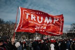 Pro-Trump supporters gather at the National Mall before the inauguration of the President Trump on January 20 in Washington, DC.