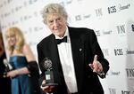 FILE - Tom Stoppard poses with the award for best play for "Leopoldstadt" in the press room at the 76th annual Tony Awards on Sunday, June 11, 2023, in New York. Stoppard turns 86 on July 3.
