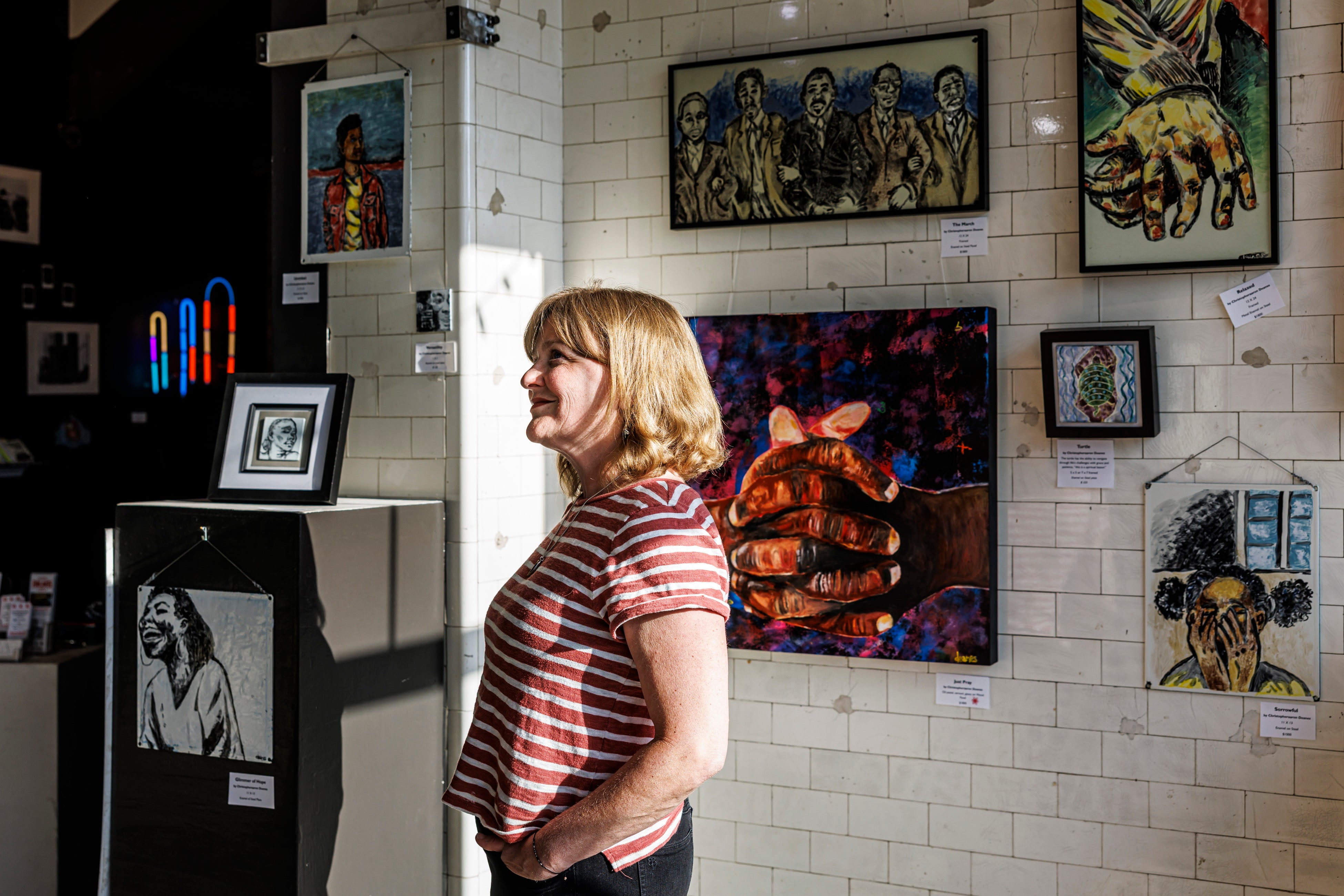 Victoria Lauing, co-founder of the Chicago Avenue Fire Arts Center, says some of her neighbors have struggled in the aftermath of George Floyd's murder.