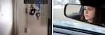 Left: Kaitlyn Arland's car keys hang next to her dog tags at her home in Junction City, Kansas. Right: When Arland pushed back on the dealer's new terms and a higher down payment, the finance manager told her they would report the car as stolen.