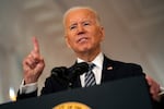 President Joe Biden speaks about the COVID-19 pandemic during a prime-time address from the East Room of the White House, Thursday, March 11, 2021, in Washington.