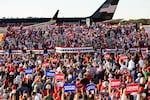 Former President Donald Trump speaks during a campaign rally in Kinston, N.C., on Nov. 3, 2024.