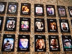 A photo of Makayla Cox, who died of a fentanyl overdose at age 16, is displayed among other portraits on "The Faces of Fentanyl" wall, which displays photos of Americans who died from a fentanyl overdose, at the Drug Enforcement Administration (DEA) headquarters in Arlington, Virginia, on July 13, 2022. - America's opioid crisis has reached catastrophic proportions, with over 80,000 people dying of opioid overdoses in 2023.