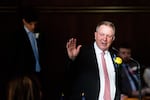 State Sen. Herman E. Baertschiger Jr., R-Grants Pass, in the Oregon Senate on Monday, Jan. 14, 2019, in Salem, Ore.