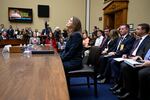 U.S. Secret Service Director Kimberly Cheatle prepares to testify about the attempted assassination of former President Donald Trump at a campaign event in Pennsylvania before the House Oversight and Accountability Committee, at the Capitol, Monday, July 22, 2024 in Washington.