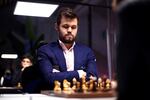 Magnus Carlsen of Norway competes against Daniil Dubov of Russia during the 82nd Tata Steel Chess Tournament in Eindhoven, Netherlands, on Jan. 16, 2020.