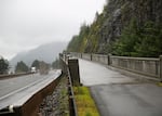 FILE - The Oregon Department of Transportation built a viaduct along the Starvation Creek, seen in this 2023 photo, because there simply wasn't room to build another roadway. 