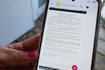 Pictured on Sept. 27, 2026, is a text message from Park Manager Diana Gonzalez about the elevated arsenic levels earlier that month. Residents say they are still waiting for updates on the water treatment.