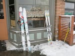 The snow did not keep people from getting their coffee in Northeast Portland on Wednesday morning.