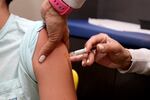 A child gets immunized at a Florida pediatrician's office in September. Florida Pediatric office on September 15, 2025, in Coral Gables, Florida. (Photo by Joe Raedle/Getty Images)