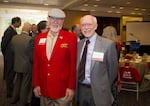 FILE - Bob Moore, left, with Kent Thornburg, OHSU's professor emeritus of medicine in this undated photo.
