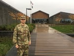 Colonel Christian Reese at the new Col. James Nesmith Readiness Center in Dallas, Oregon.
