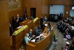 FILE - Tina Kotek Is sworn in as Oregon governor at the state capitol building in Salem, Ore., on Mon., Jan. 9, 2022.