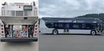 Lewis County Transit, a participant in the Pacific Northwest Hydrogen Hub, is the first transit agency in Washington state to take delivery of hydrogen fuel cell buses. Its three new coaches, including this one, are undergoing testing this summer before anticipated entry into service around November and December.