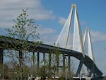 The Arthur Ravenel Jr. Bridge linking Mount Pleasant, S.C., and Charleston, S.C., is seen in this March 25, 2013, photograph. The bridge has a cable-stayed design.