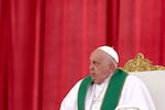Pope Francis presides over a Mass at St. Peter's Square on Feb. 9, 2025 in Vatican City. During the Mass, the Pope asked his master of ceremonies to continue reading his homily for him, as he became short of breath.